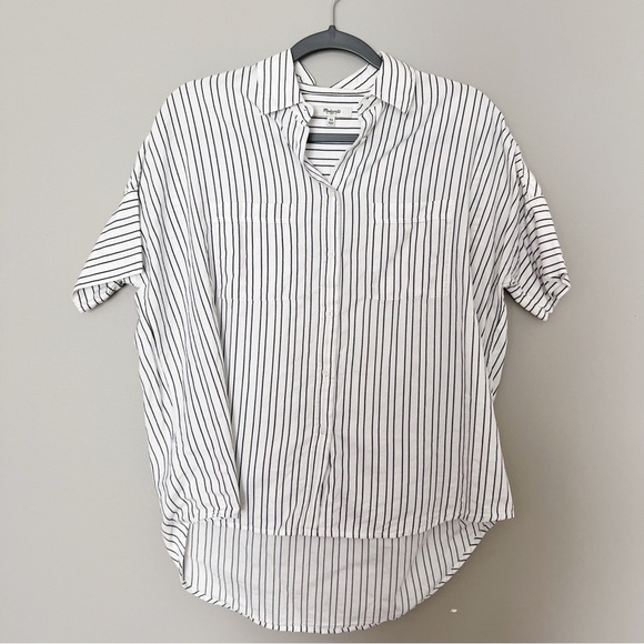 2/25 Madewell courier shirt Top Blouse White size XS - Picture 2 of 5